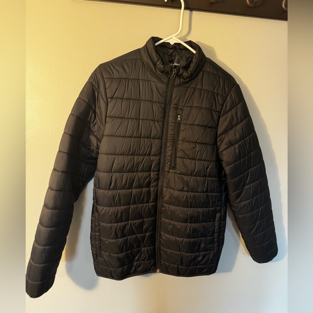 Eddie Bauer Puffer Jacket Black Medium